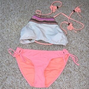 Victoria's Secret White Bikini with Pink Accents